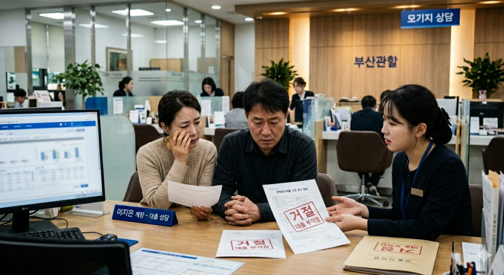 사업장 담보 대출 거절
