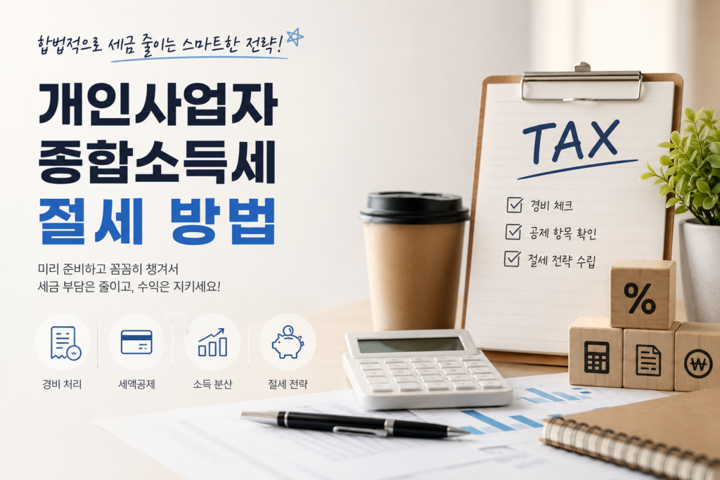 개인사업자 종합소득세 절세 방법
